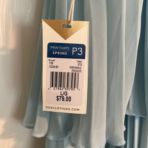 Sky Blue Cocktail Dress - Picture 4 of 4